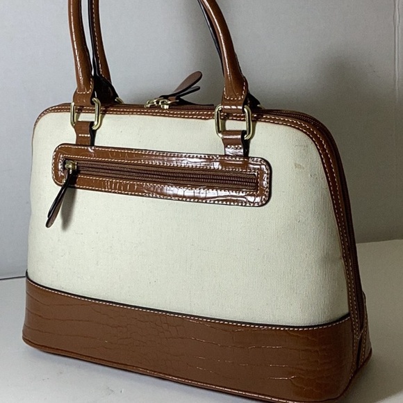 Linen Croc-Embossed Dome Satchel - Picture 10 of 12